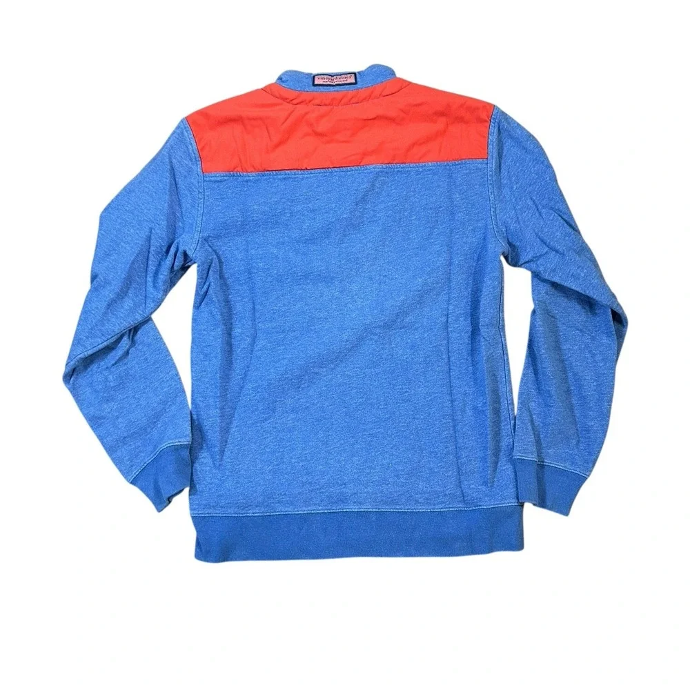 Vineyard Vines Sweater Pullover Golf 1/4 Zip Mens Size XS Blue Red Cotton‎